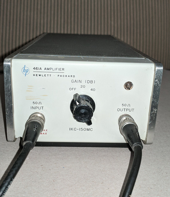 HP Hewlett Packard 461A 50-Ohm 20 & 40 DB Amplifier 1KC-150MC 